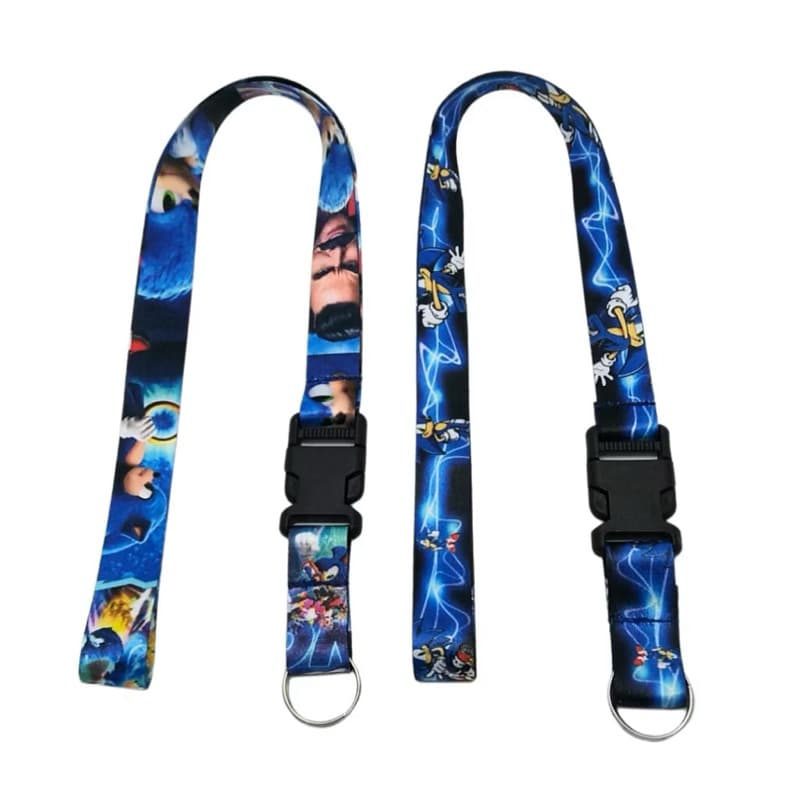 Cordão para pescoço Sonic chaveiro com engate rápido para moto, chaveiro ou crachá