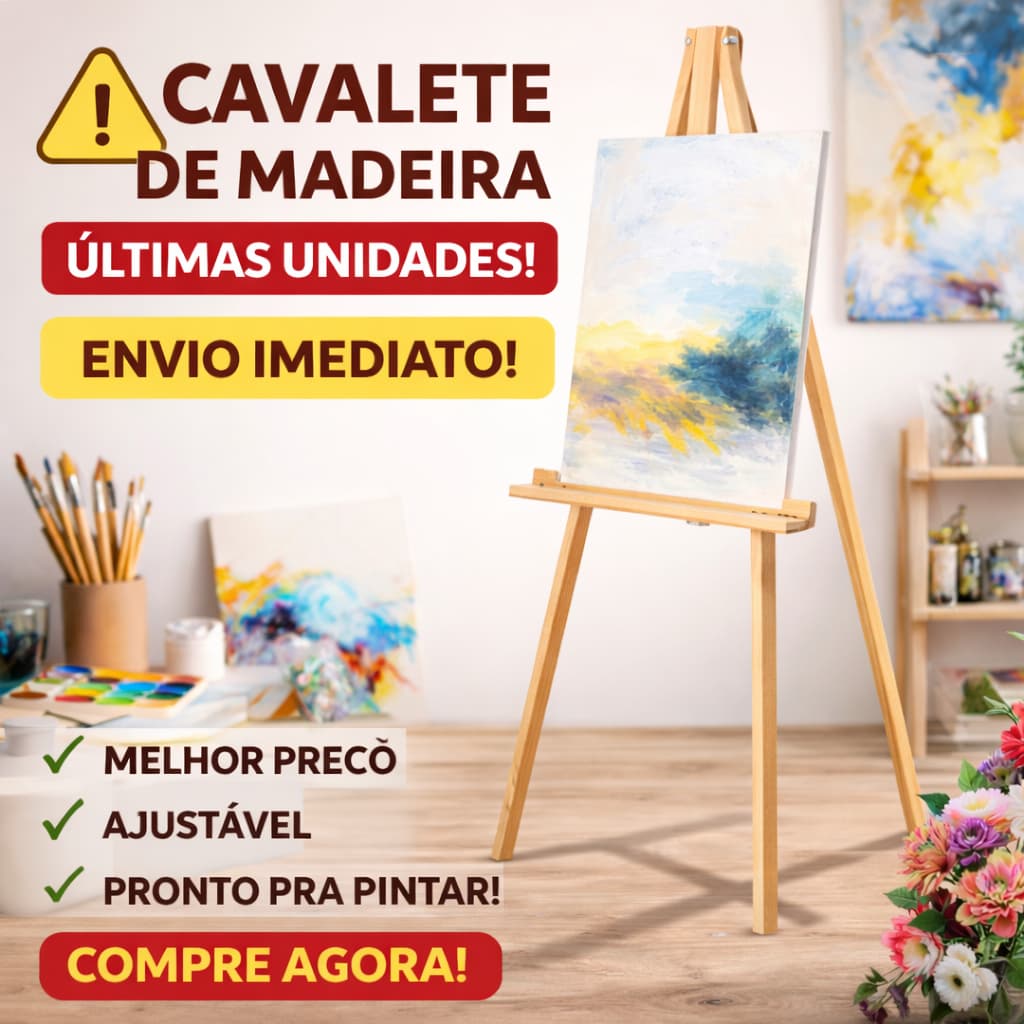 Cavalete Para Pintura Recepção Casamento Entrega Rapida 90cm