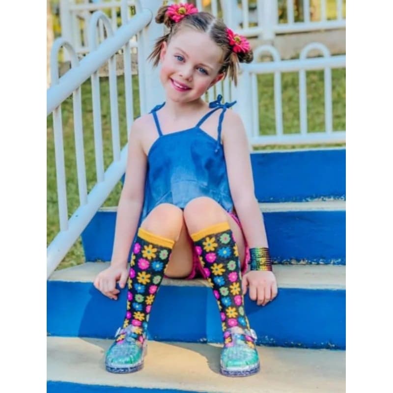 Meia 3/ 4 Infantil Menina