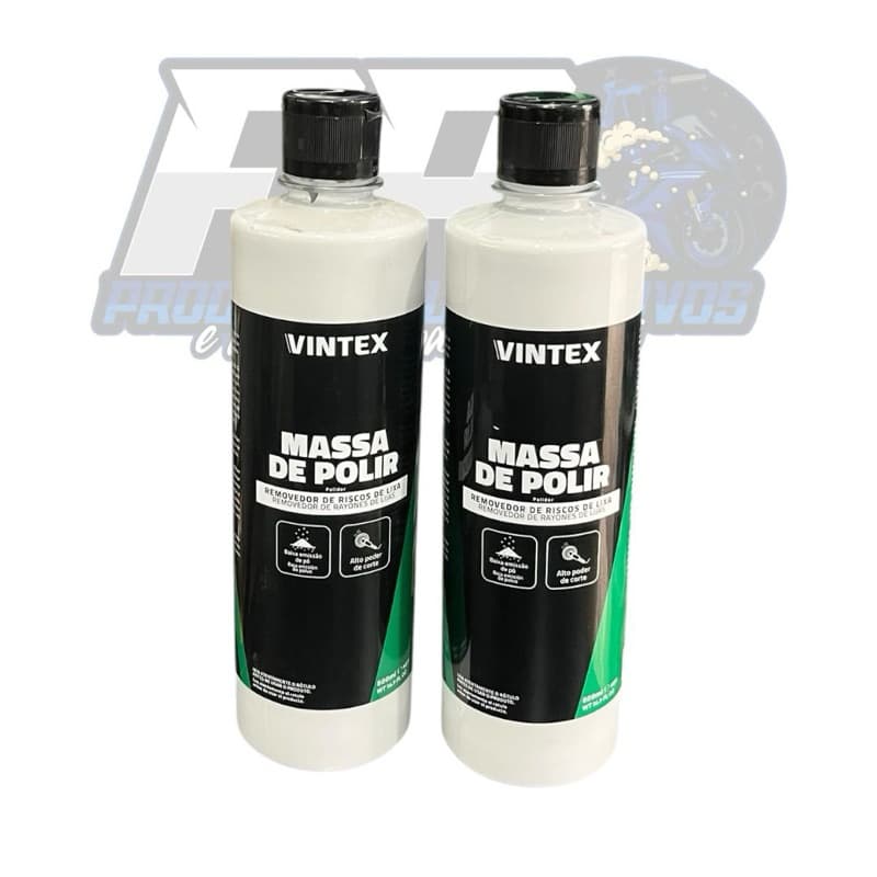 kit 2 unidades massa de polir vintex 500ml