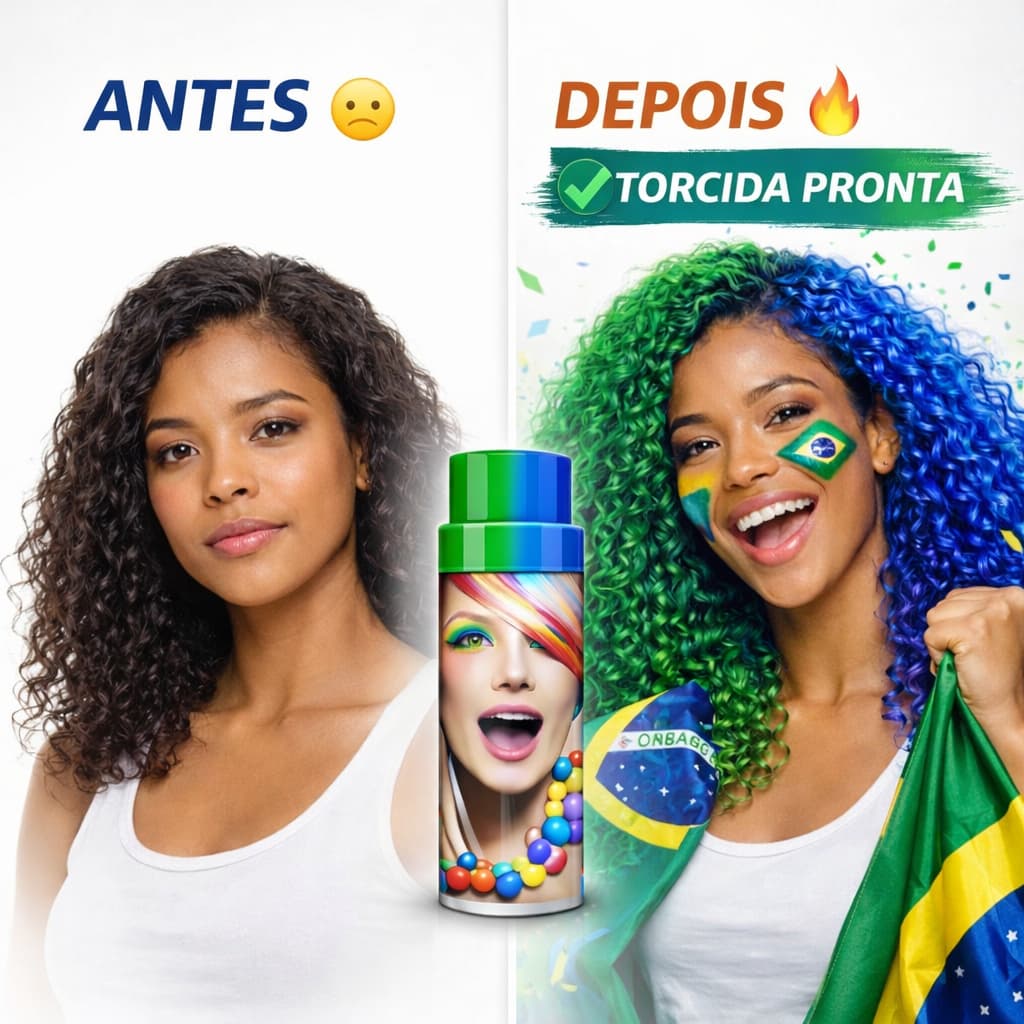 Tinta Spray Para Cabelo Colorido Temporário Lavável Festa Carnaval Cosplay 120ml