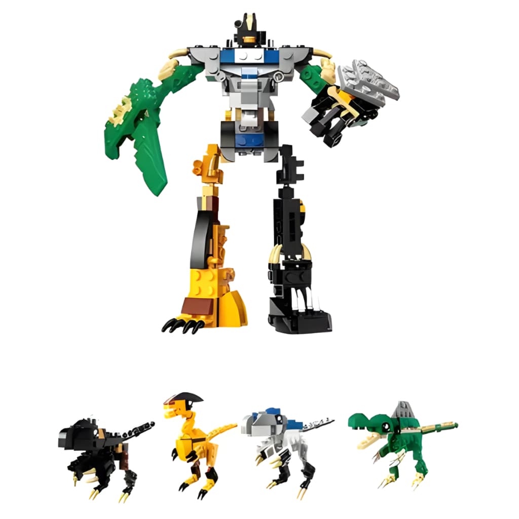 Dinossauro Robô Brinquedo Blocos De Montar 2 Em 1 Transformer