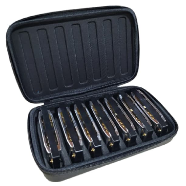 Kit Gaitas De Boca 7 Peças Com Estojo Spring