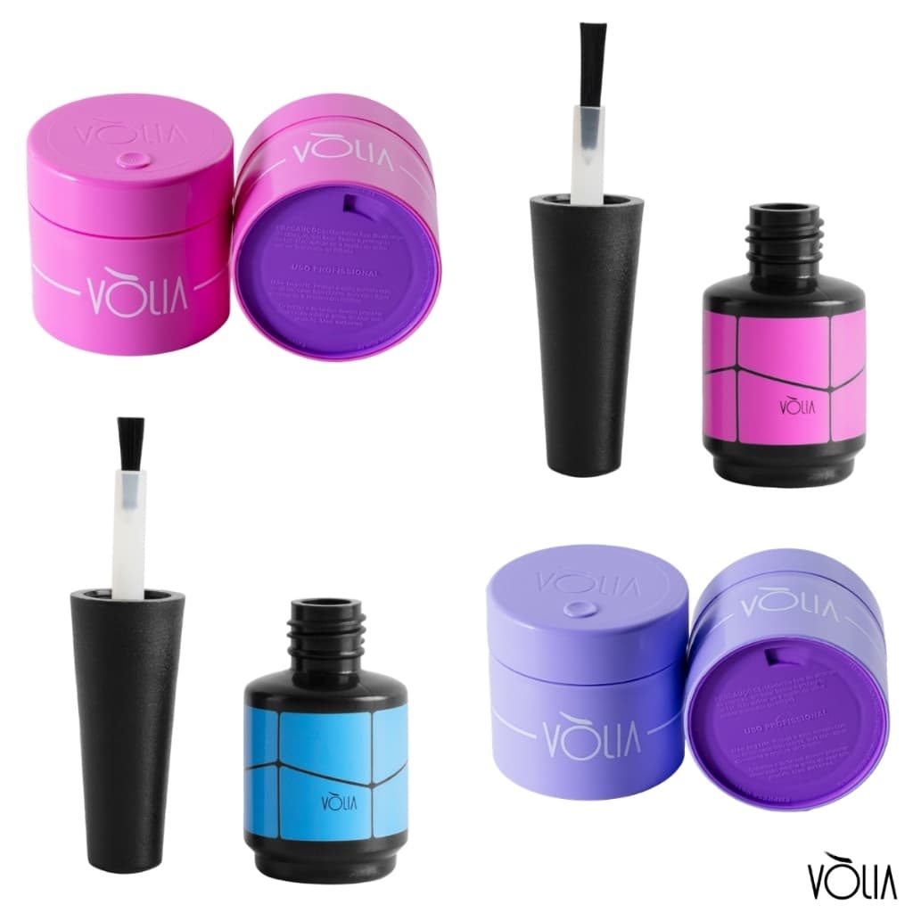 Vólia Pote e Frasco Econômico Gel Alongamento Unhas Nails Preparadores  - Escolha o Seu
