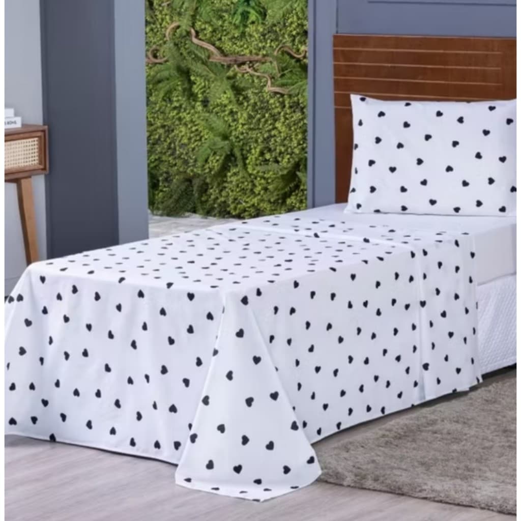Jogo de Len莽ol Cama Solteiro/Casal/Casal Box Premium Po谩 2P脟/3P脟 Percal Flex 180 Fios Macio Elegante