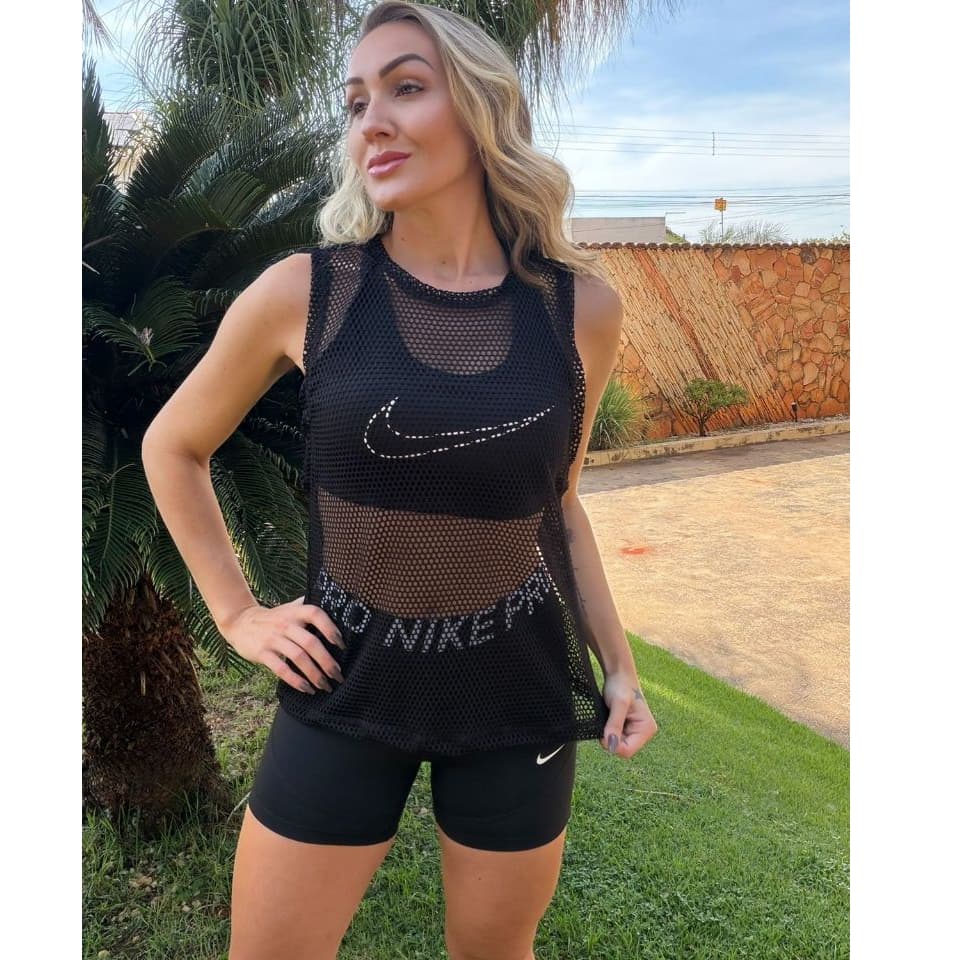 Blusa Feminina Regata Cavada Arrastão Fitness Academia Leve