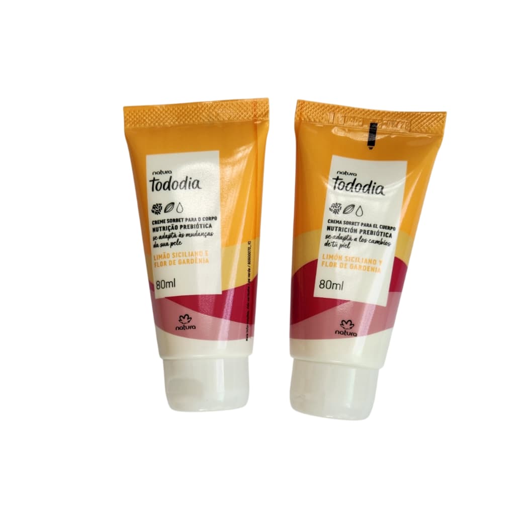 Kit C/2 Natura Tododia  Limão Siciliano e Flor de Gardênia 80ml Original