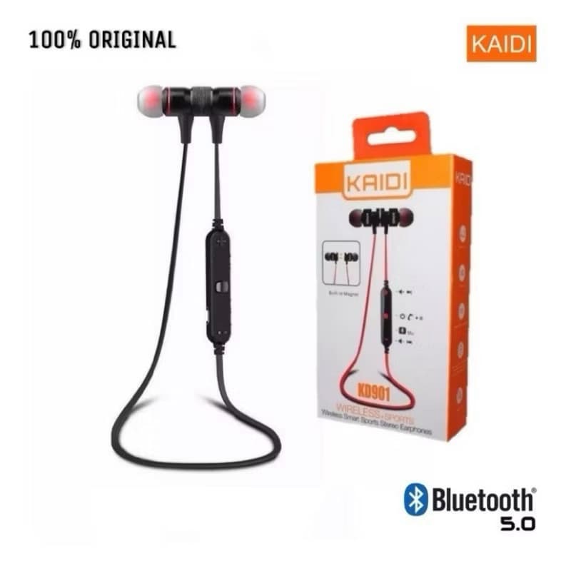 Fone Sports Sem Fio Fitness Bluetooth Kaidi KD-901 Academia e Corridas