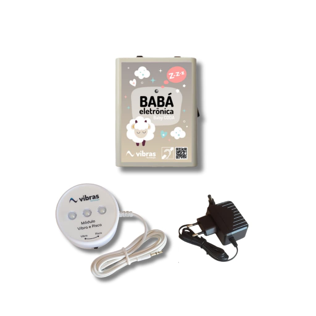 Babá Eletrônica Vibratória para Surdos – Baby Coda Vibras – Vibração + Luz Forte – Avisa Pelo choro