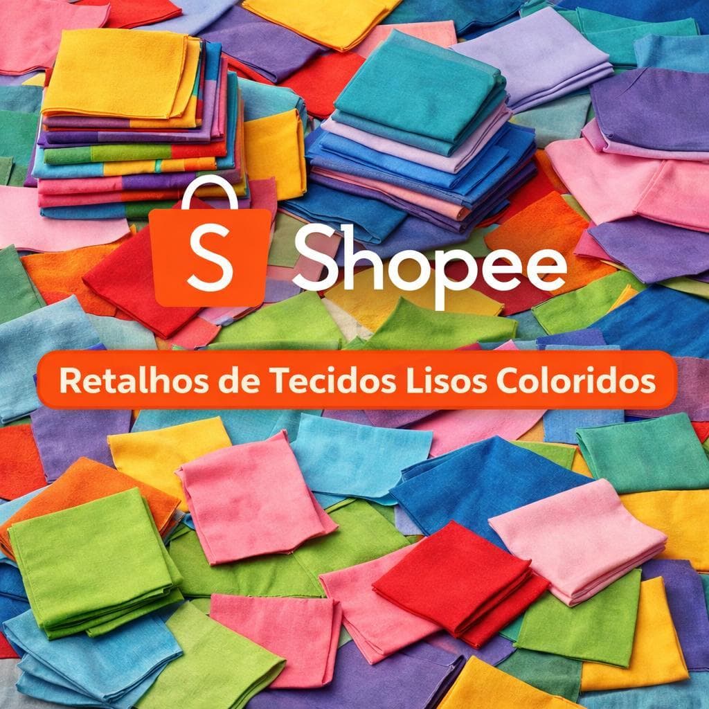 Retalhos de Tecido Estampado e lisos Pacote com 2 kilos Diversos para Artesanato com Retalhos Tecido