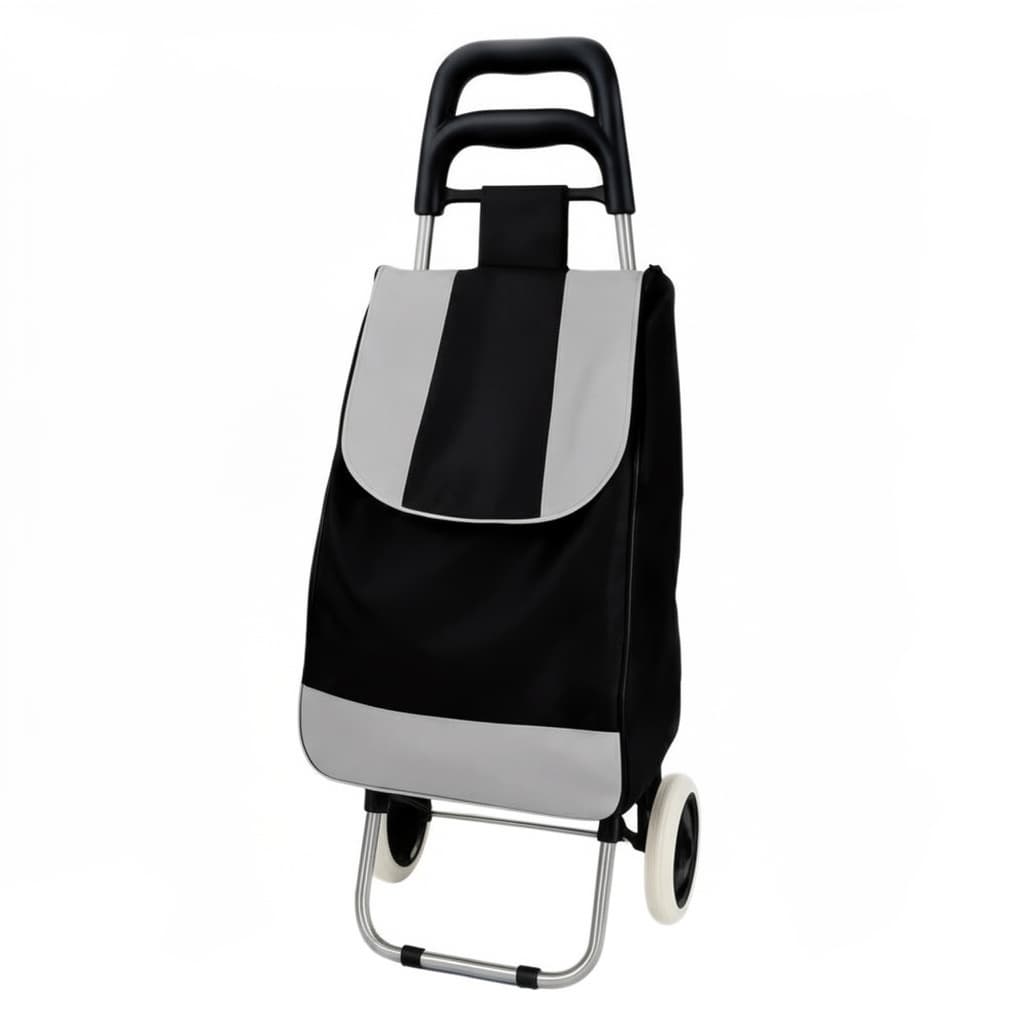 Carrinho de Feira Dobrável 2 Rodas 30kg com Bolsa Térmica Impermeável