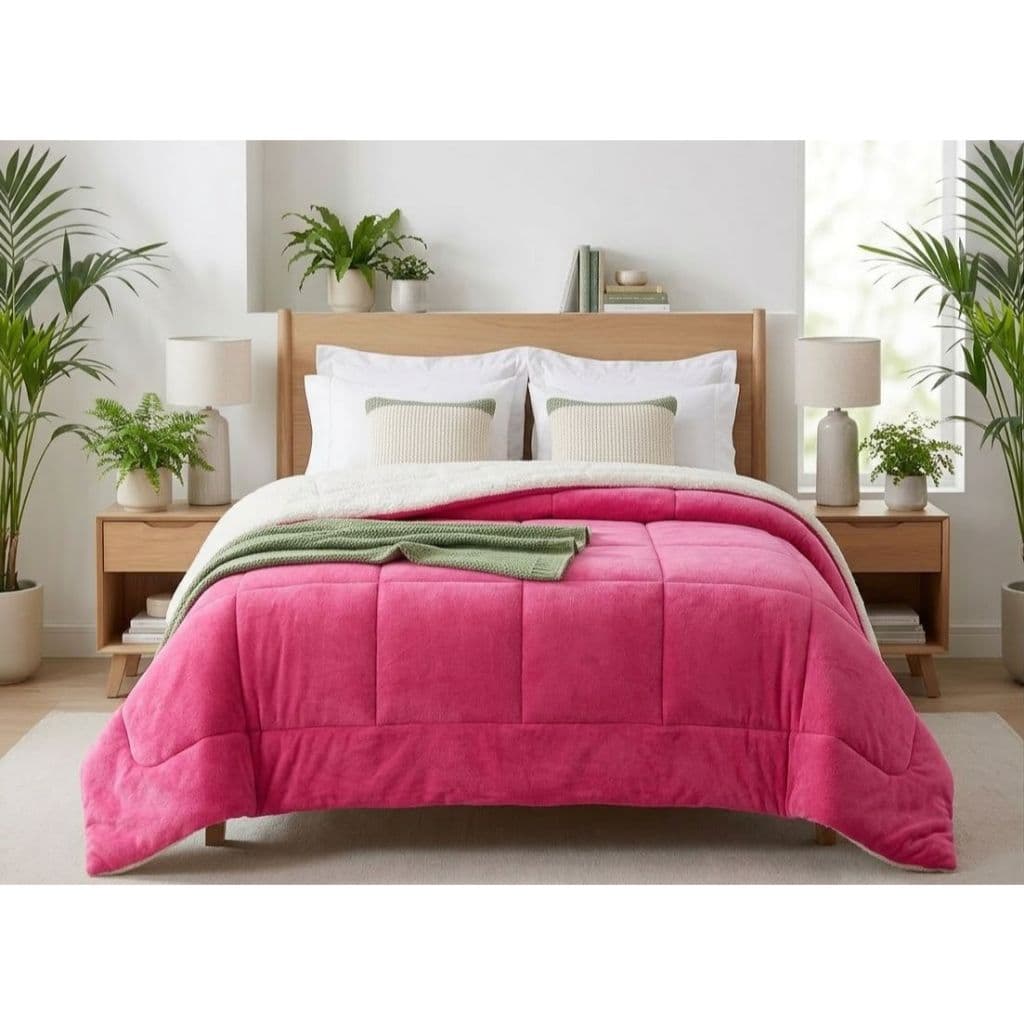 Coberdrom King 2,40x2,80 Sherpa Dupla Face Cobertor Peluciado Manta Soft Super Quente Inverno Macio Antialérgico Luxo