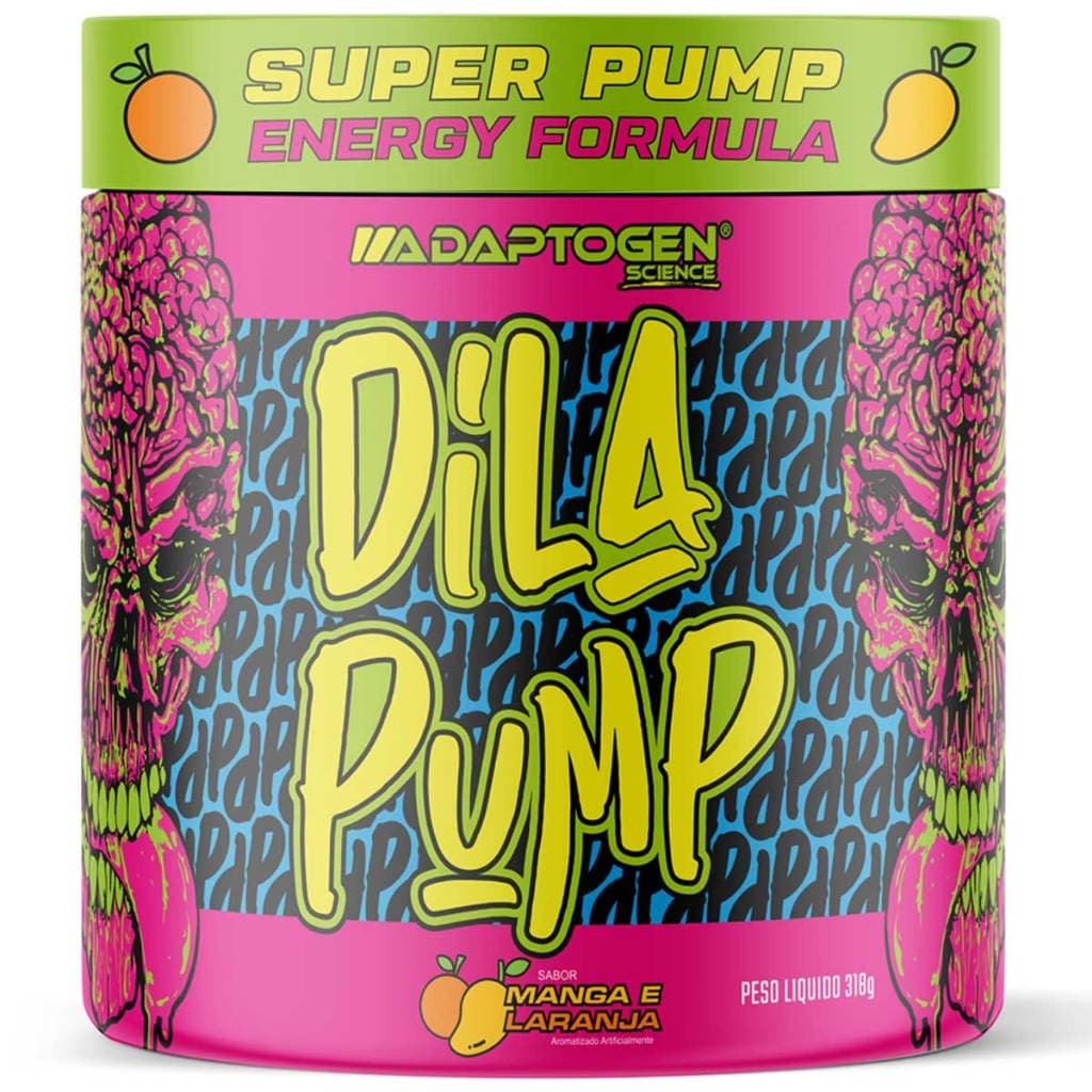 Dila Pump 318g Vasodilatado Pré Treino Adaptogen Sem Cafeína Sabor Manga E Laranja