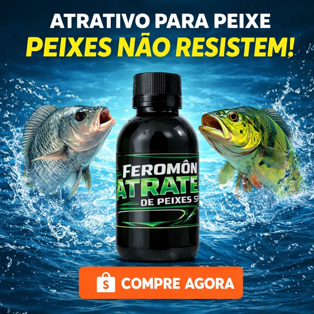 Feromônio Atrativo para Peixe Líquido 120ml Isca para Pesca em Rios Lagos Represas e Pesqueiros