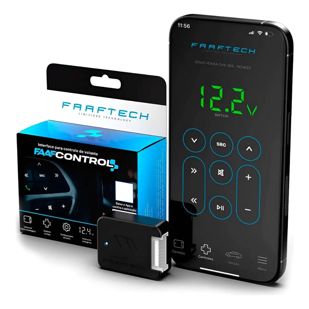 Interface Comando De Volante Resistiva e Can, Controle Distância Faaftech