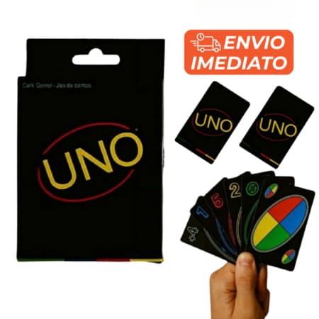 UNO Edição Black Minimalista – Baralho Preto com Estilo Moderno e Elegante