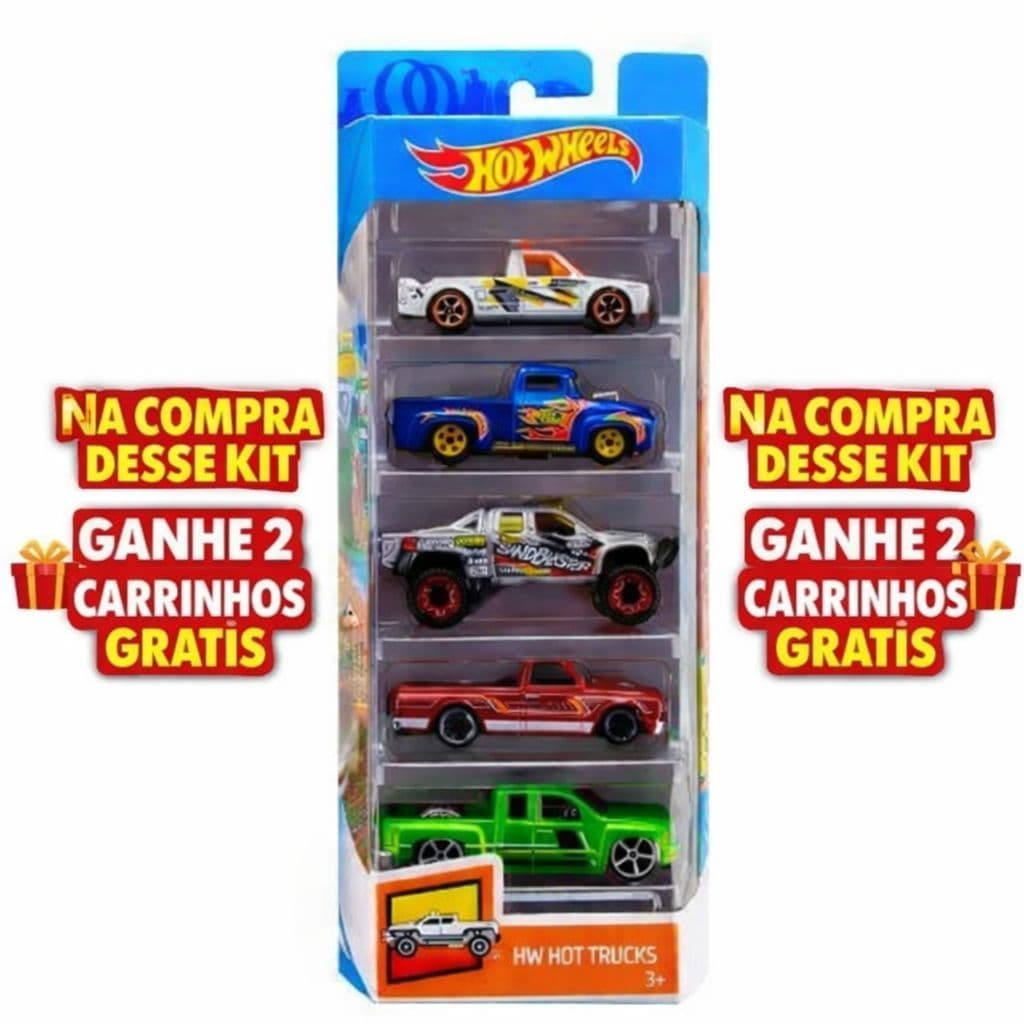 + Kit 5 Carrinhos Estilo Hot Wheels Pacote Carros Modelos Sortidos - ENVIO IMEDIATO COMPRE AGORA TOP CARRINHOS
