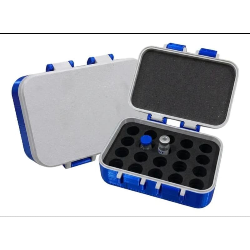 Estojo Suporte Para 20 Frascos-Ampola com Tampa de Trava - Diâmetro 19mm - Organizador Maui Personalizados