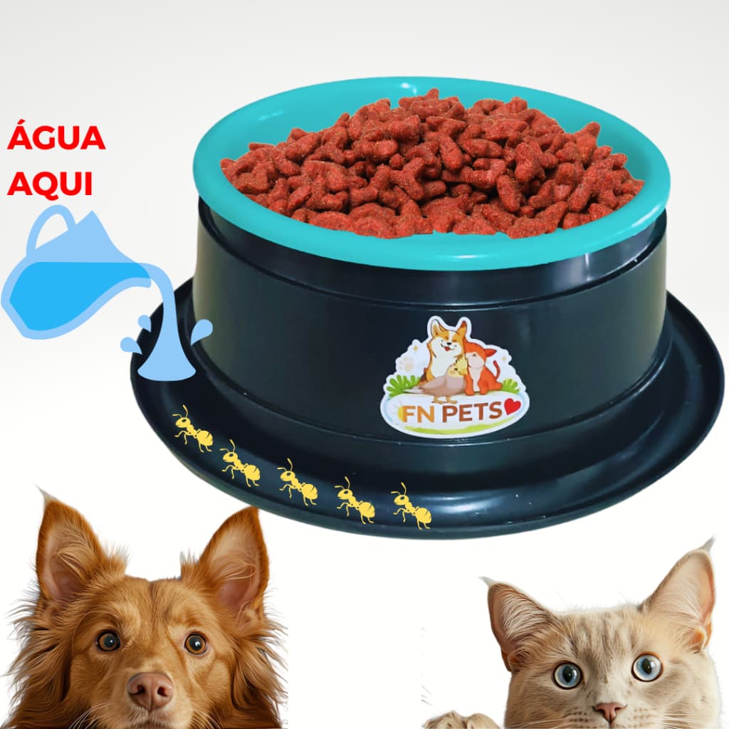 PET  Comedouro  bebedouro antiformigas para cachorro gato medio porte com pote de raçao 700 ml