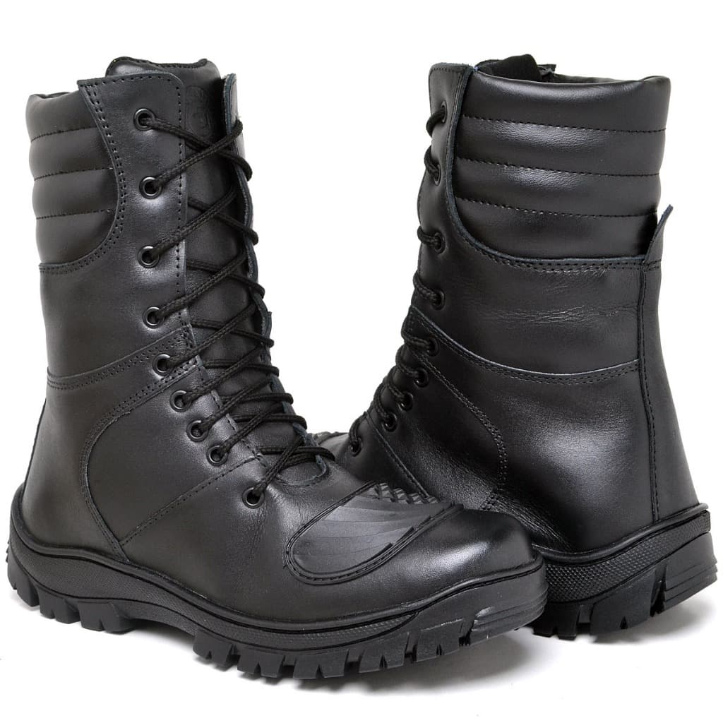Coturno Masculino Bota Militar Cano Médio Motociclista Tátik