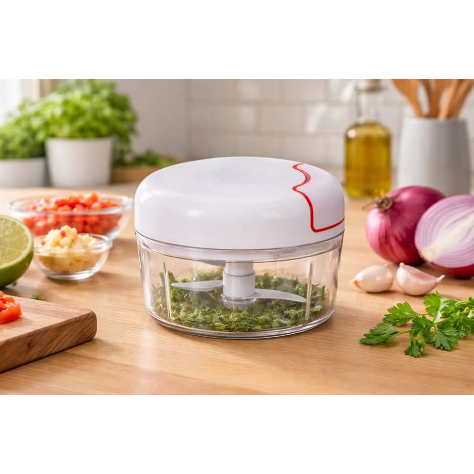 Mini Processador Alimentos 2 Peças Manual 02 Lâminas 170ml Cozinha Compacto