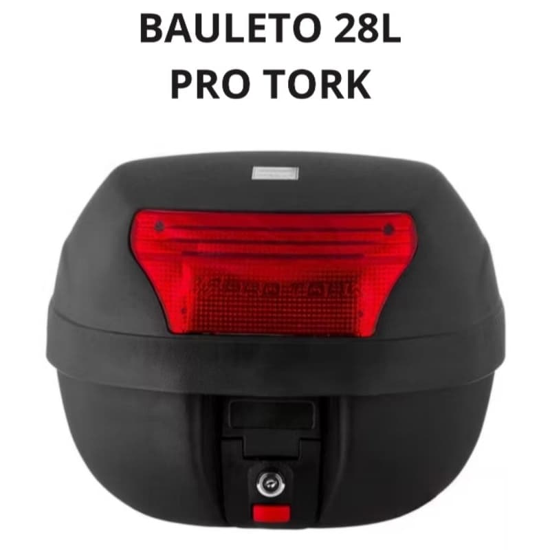 Bau Moto 28L Pro Tork Smart Box C/base Universal Kit Fixação Caixa Motoboy Caixa Reforçada