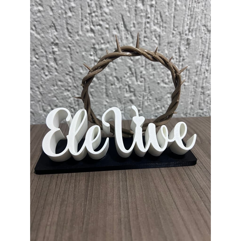 Decoração Cristã Coroa de Espinhos Ele Vive Enfeite Religioso Páscoa Cristã Ressurreição/ Presente Religioso