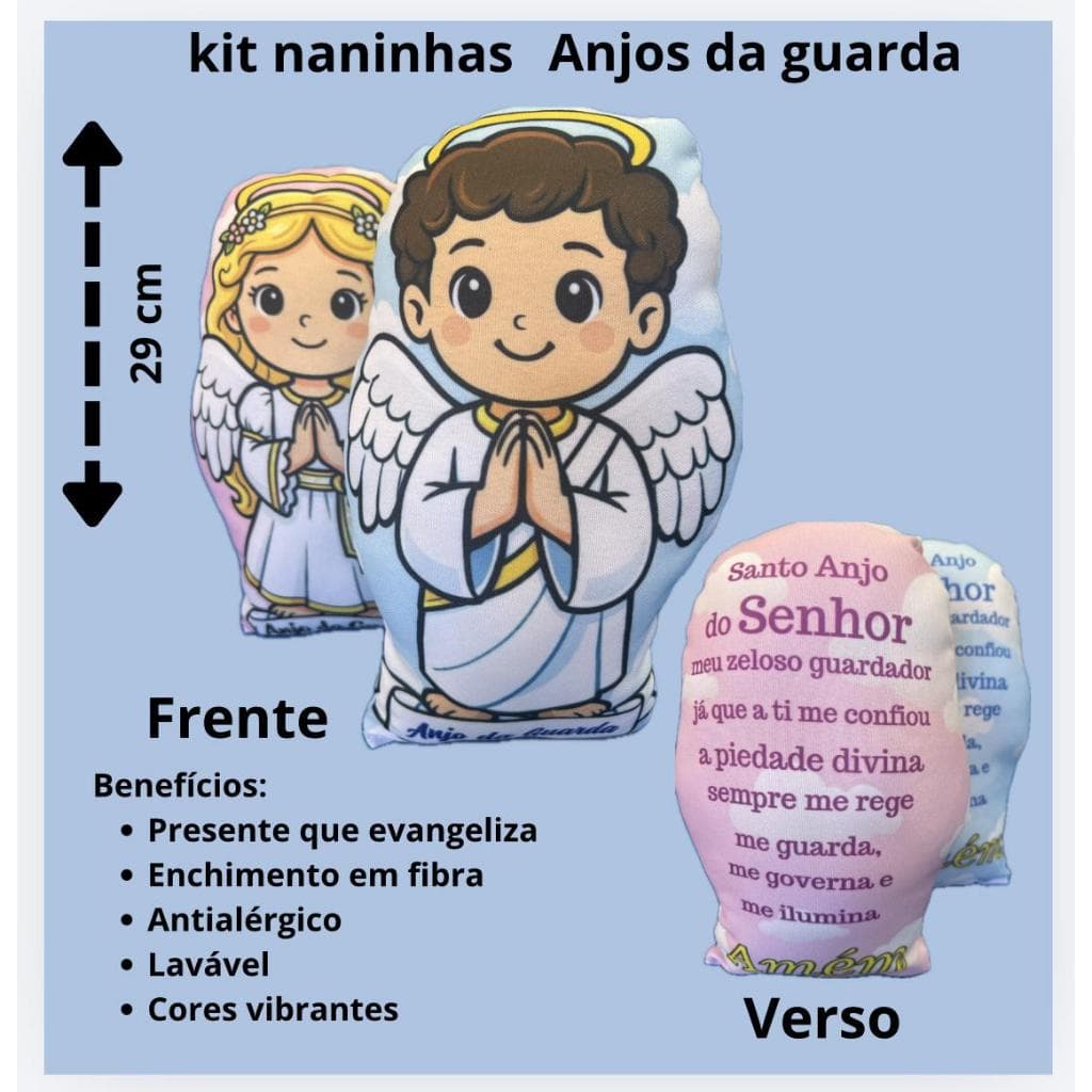 Naninhas Jesus e anjo da guarda.