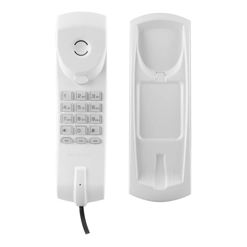 Telefone Gondola Intelbras TC 20 Cinza Artico Com Fio Mesa e Parede