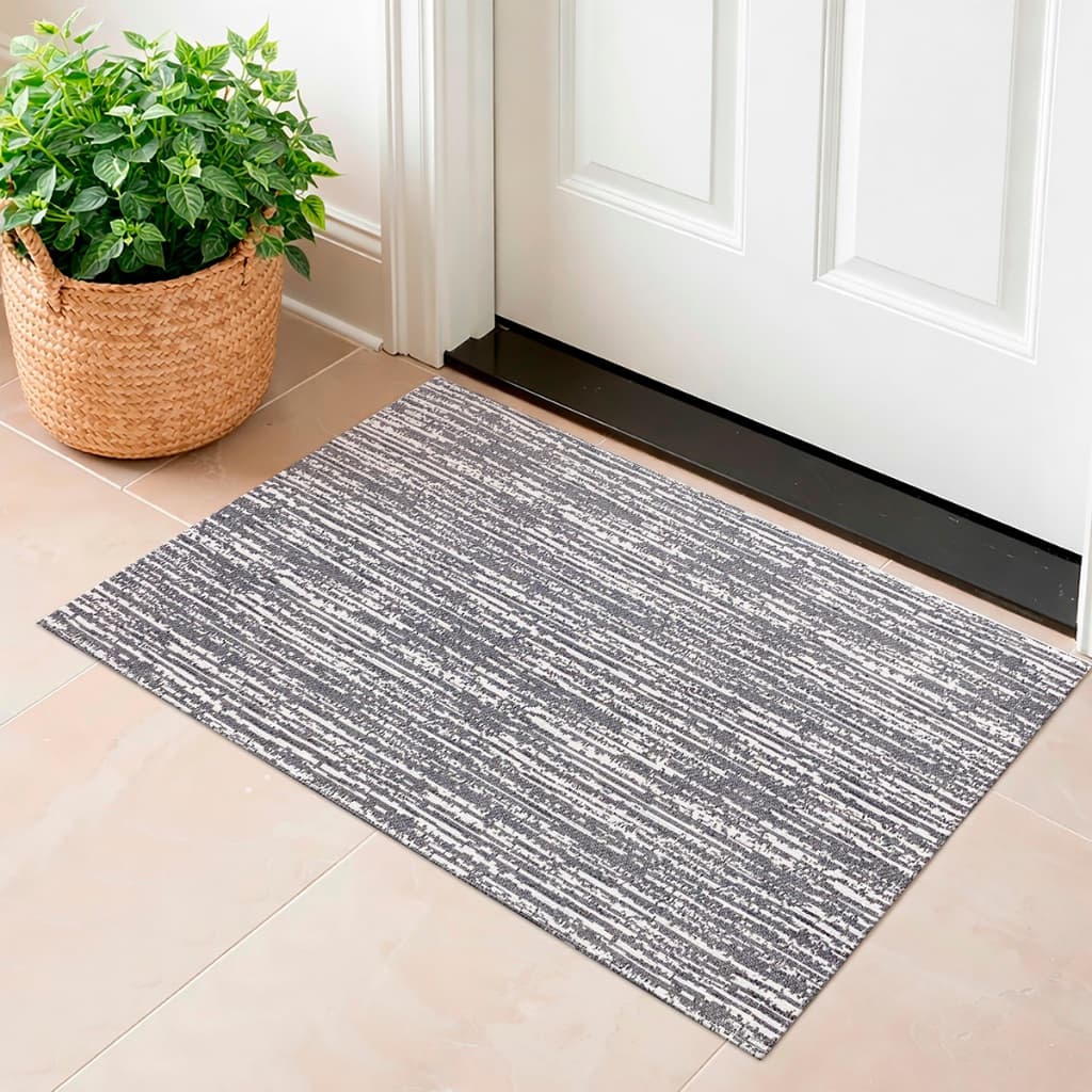 Kit com 2 Tapetes Capacho para Porta Mesclado Antiderrapante 45cm x 65cm Entrada Resistente Decorativo