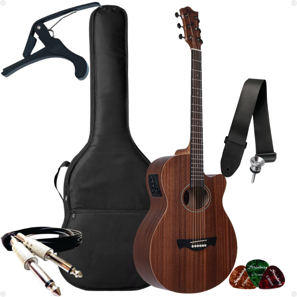 Kit Violão Tagima Dallas Elétrico Latin America Gran Reserva + Acessórios