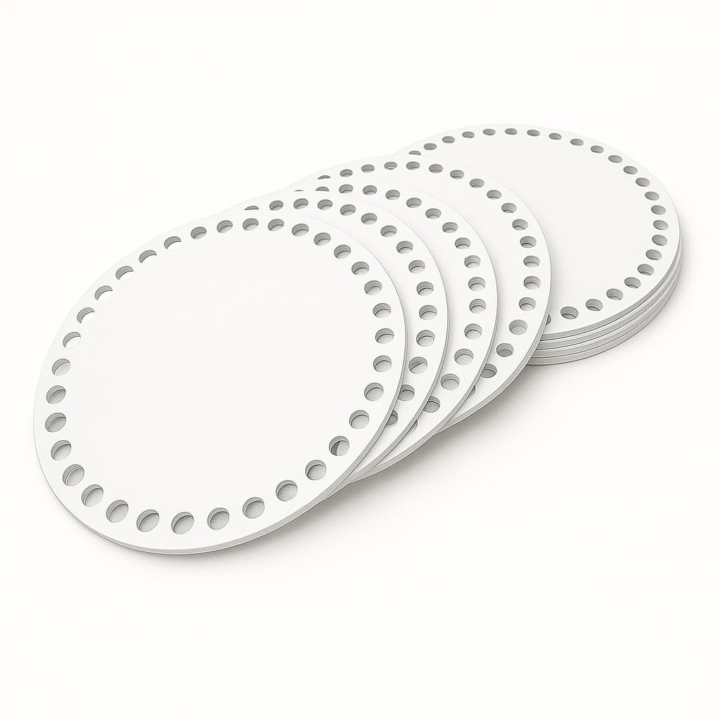 Kit 30 Bases Redonda 10 cm MDF BRANCO para Cesto Crochê Fio de Malha