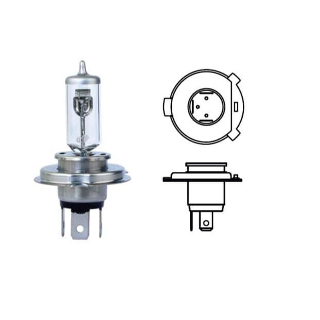 Kit 02 Lâmpadas Farol Narva H4 12v 55/60w