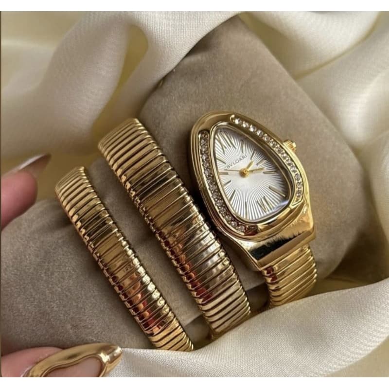 Relogio Serpente Cobra bracelete ajustavel com strass em forma de cobra para mulheres Virgínia
