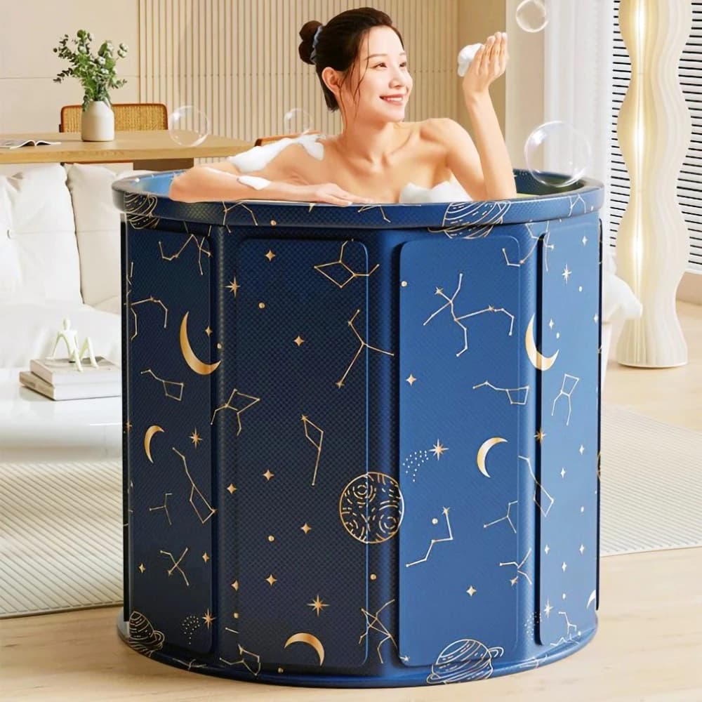 Banheira SPA Portátil Dobrável Adulto 70cm 254L Ofurô com Sistema de Drenagem