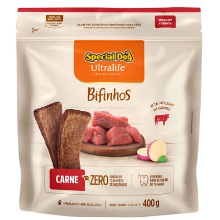 Bifinho Special Dog Ultralife Cães sabor Carne 400 g