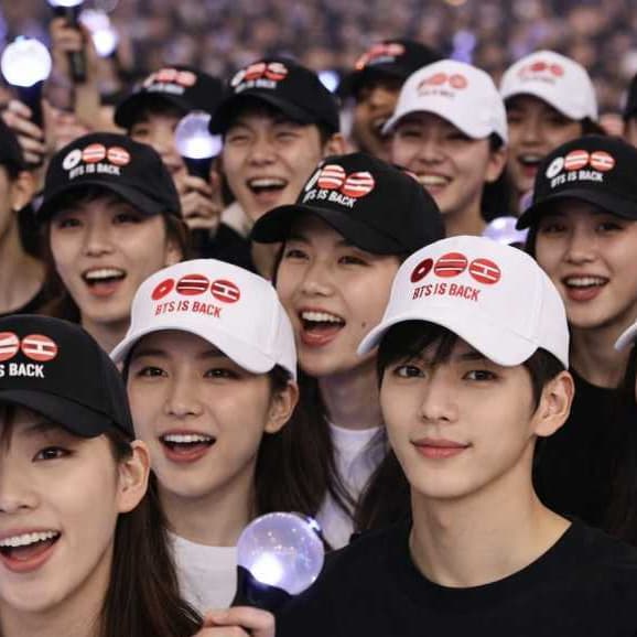 Boné K-Pop  Back Bordado Estilo Coreano Ajustável Fã Army 2026