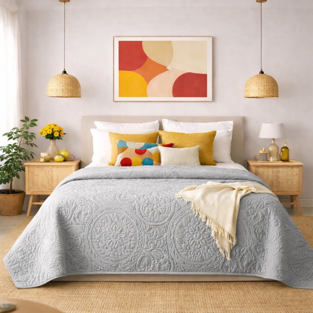 Cobre Leito Matelado Micro Pop Slim Casal Padrão Avulso Colcha Cama Box Basico