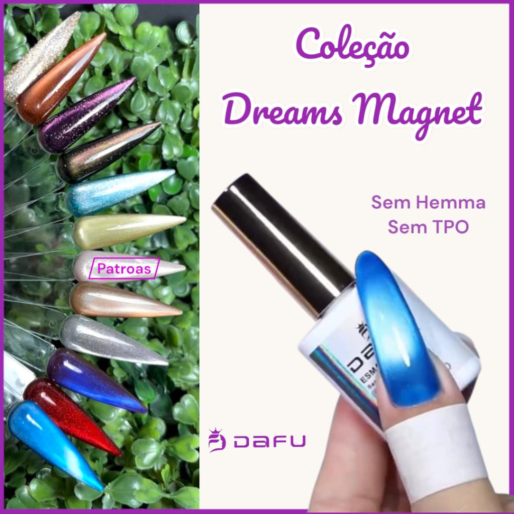 Esmalte em Gel Magnético DAFU Dreams Magnet 10ml Olho de Gato UV LED