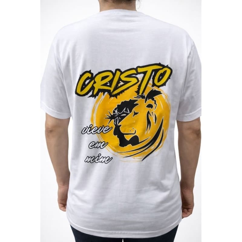 camiseta branca com estampa evangélica, camiseta masculina,blusa verão, blusa branca com estampa de Cristo.