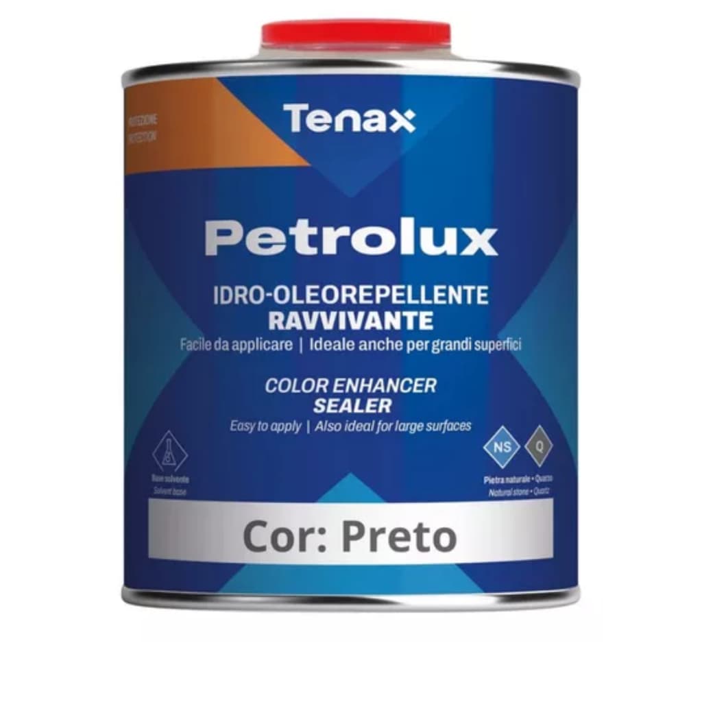 Revitalizador de Marmores e Granitos Tenax Petrolux Preto Reavivante Para Granitos Escuros - Intensificador De Cor