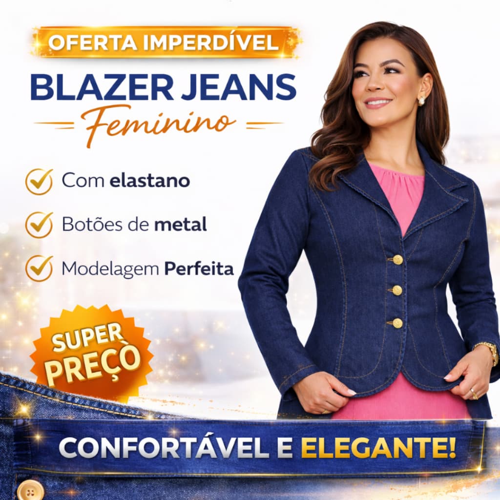 Jaqueta feminina jeans, Blazer jeans lindo, suéter feminino casual Casaco jeans social