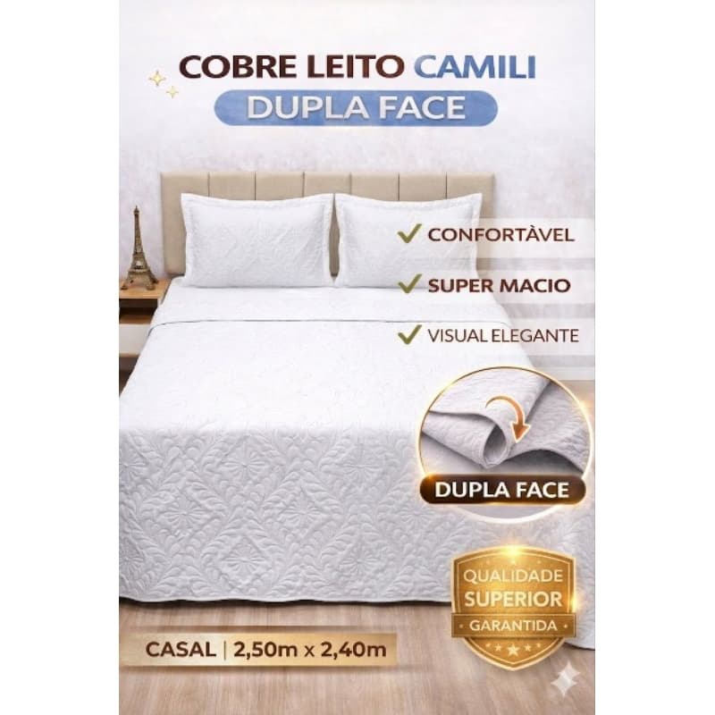 Cobre Leito casal Dupla Face  Camili Ultrassônico Colcha Leve Macia Moderna