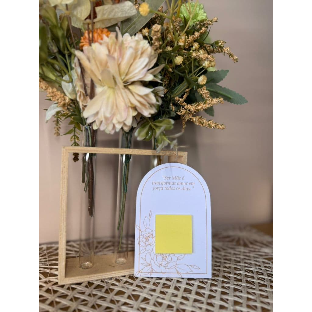 Cartão com Post-it – Dia das Mães | Kit com 30/ 50/100 unidades - Brindes e Lembrancinhas