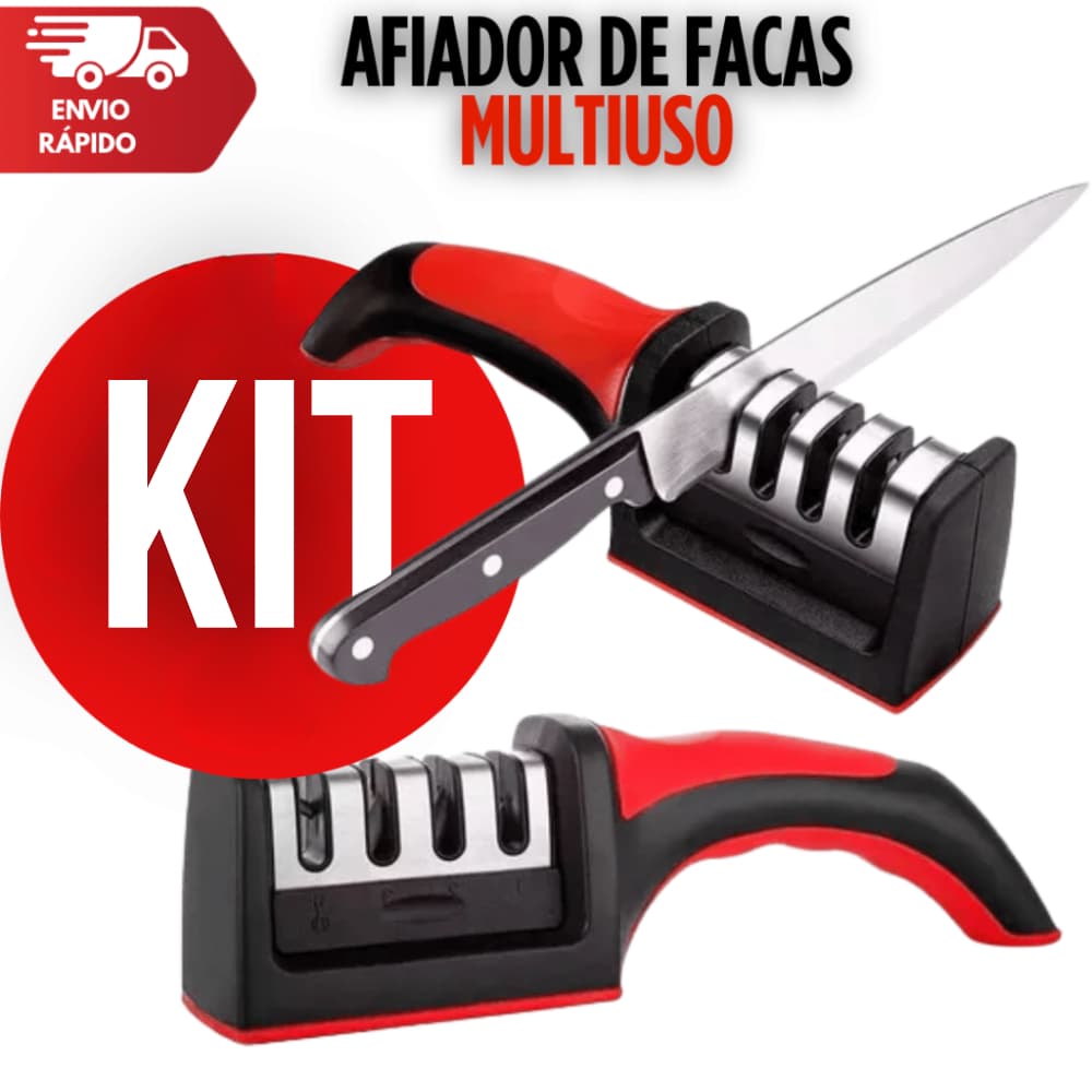 Conjunto Amolador Afiador De Facas Em Aço Inox Afiadores Amolador De Facas Profissional Multiuso