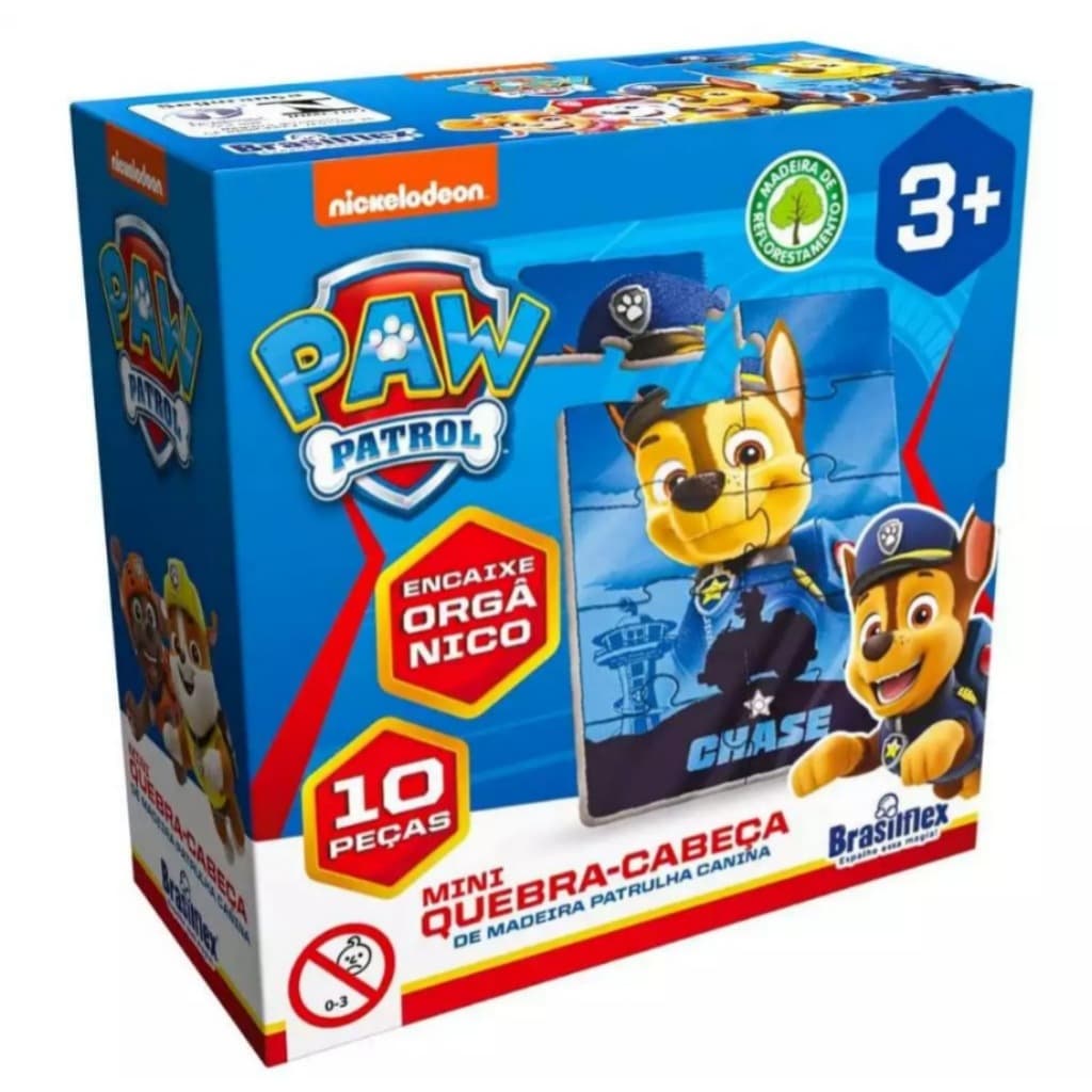 Mini Quebra-Cabeça Avengers - Patrulha Canina  Madeira
