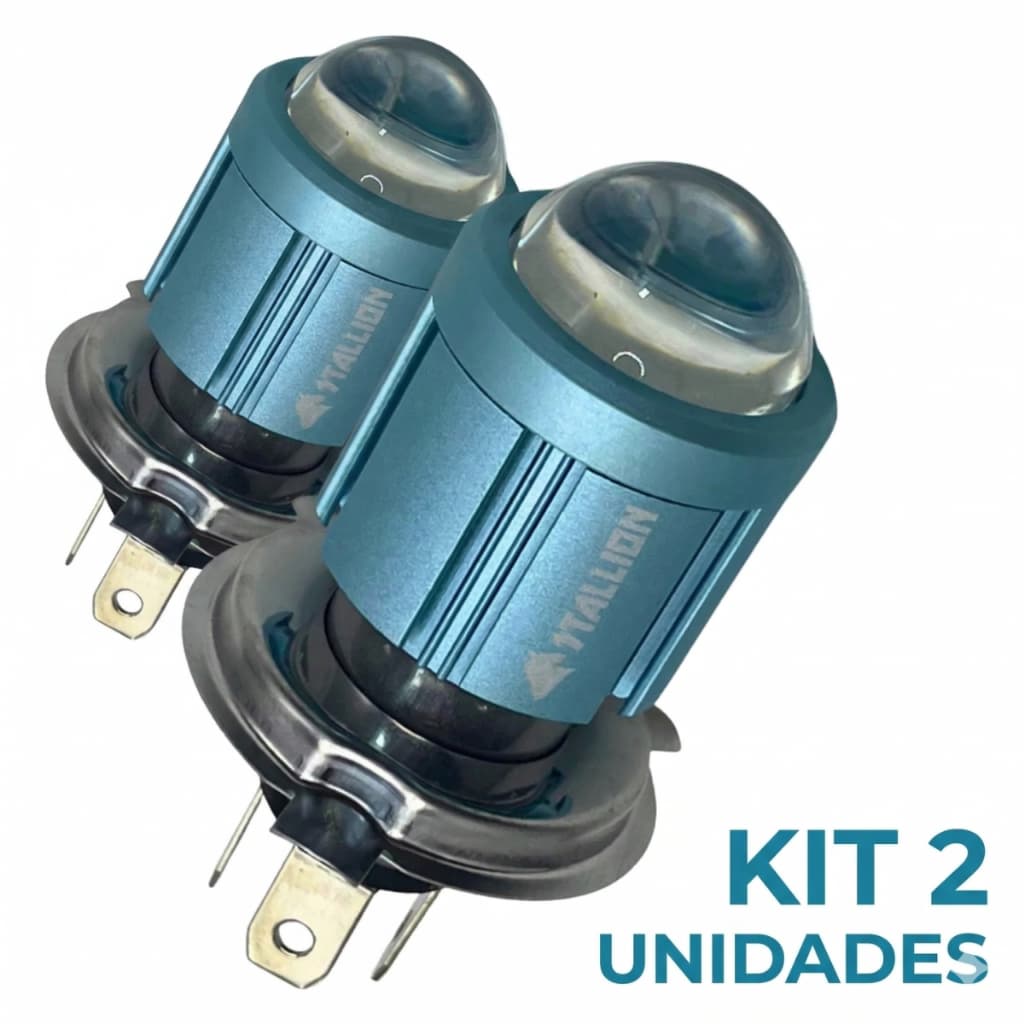 Kit 2 Lâmpada Farol Alto e Baixo de Led Carro 6500k H4 St-G301 Bombillo Stallion
