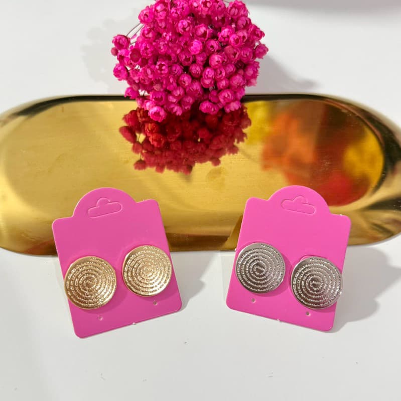 Brinco Pai Nosso Feminino Folheado a Ouro Bijuteria Feminino Sofisticado Moderno Oração Pai Nosso