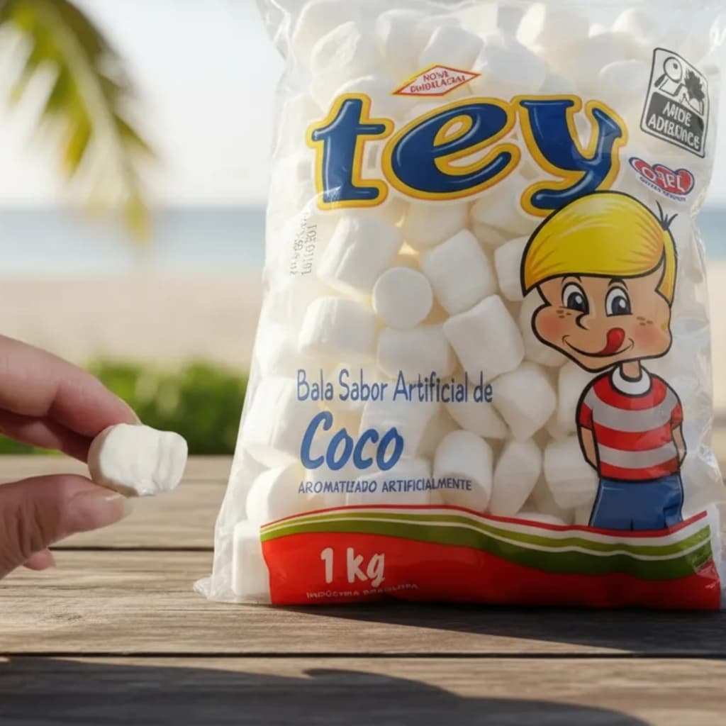 1 Kg Bala de Coco para Festas Evento Decoração de Aniversário