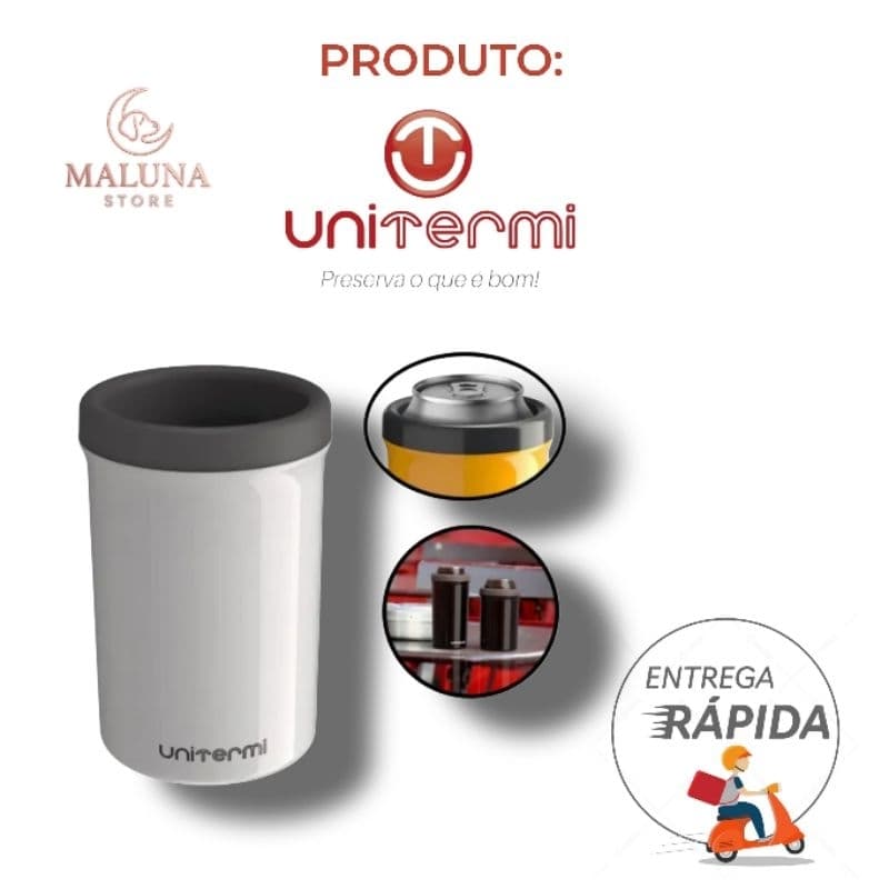 Porta Lata Térmico Padrão Unitermi 350ml Suporte Para Lata Refrigentante